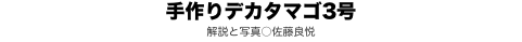 手作りデカタマゴ3号 解説と写真○佐藤良悦