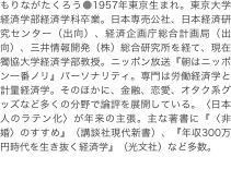 もりながたくろう●1957年東京生まれ。東京大学経済学部経済学科卒業。日本専売公社、日本経済研究センター（出向）、経済企画庁総