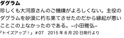 ダグラム 珍しくも大河原さんのご機嫌がよろしくない。主役のダグラムを砂漠に朽ち果てさせたのだから縁起が悪いことこの上なかったの